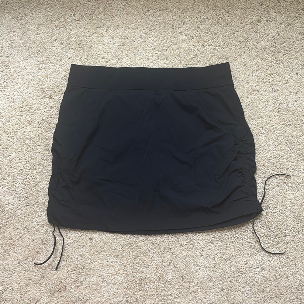Black Golf Skirt with Drawstring Detail